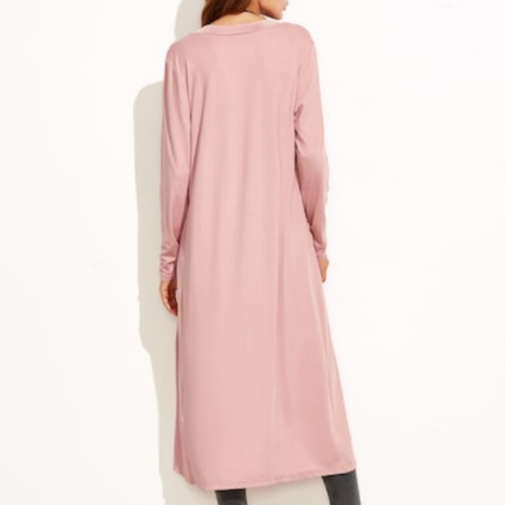 LIGHT MAUVE CARDIGAN / DUSTER - Picture 2 of 3